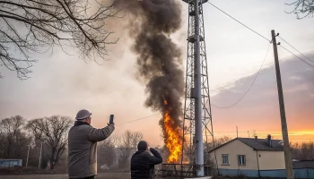 Двое жителей Нижегородской области подожгли вышку сотовой связи по заказу